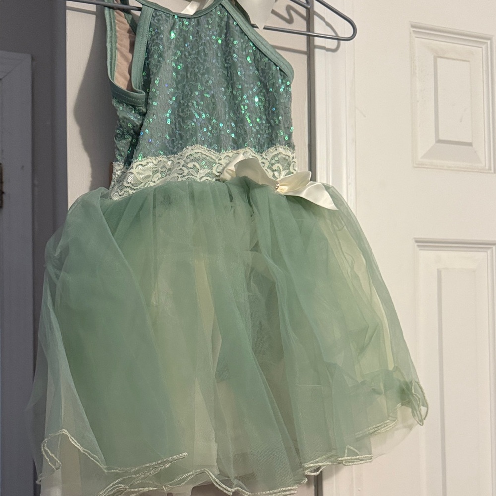 Disney Tiana Sparkling Green Dress Size 5
